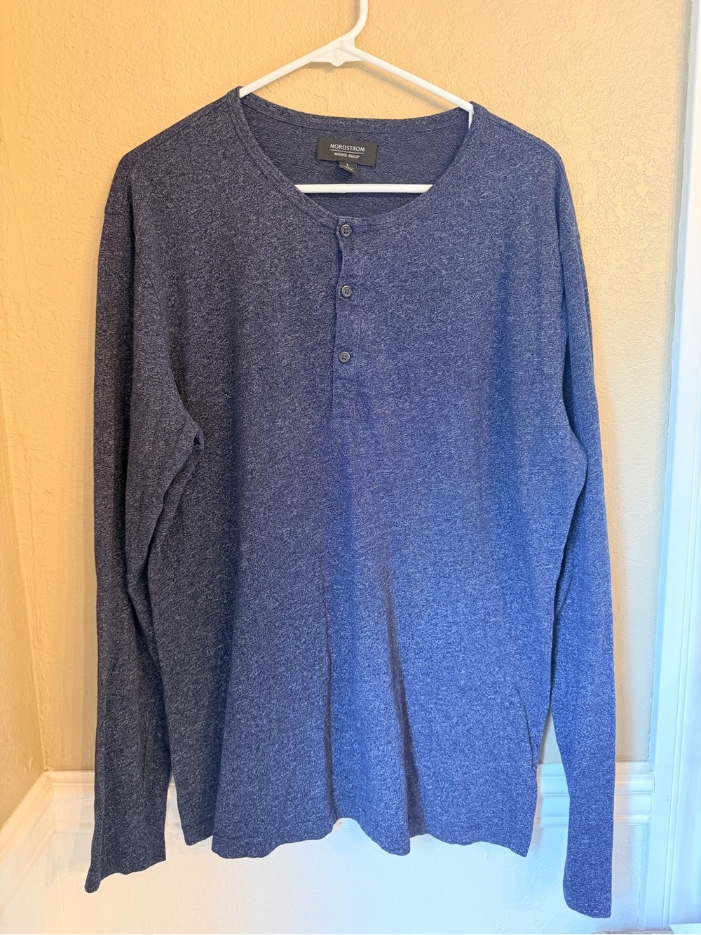 Nordstrom Men’s Long-Sleeve Henley Shirt - Navy Heather